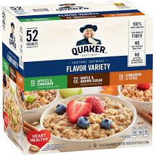 quaker instant oatmeal variety pack 52