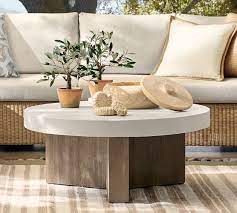 Round Cement Coffee Table Outdoor Hot