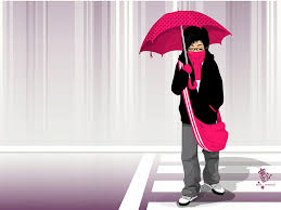 umbrella 3d emo boy alone