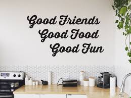 Good Friends Kitchen Wall Art Vinyl