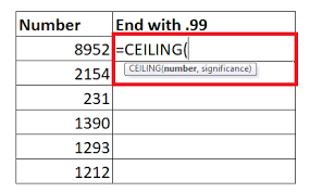 excel ceiling function javatpoint