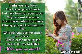 i miss you my love missing you poem