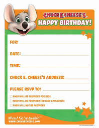 Free Printable Chuck E Cheese Invitations Printable