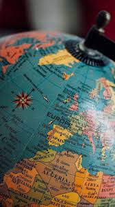 globe map travel blur countries