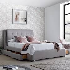 Soho Grey Fabric 4 Drawer Storage Bed