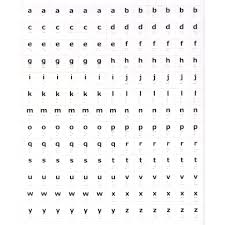 Braille Feel N Peel Alphabet Stickers 1 Sheet