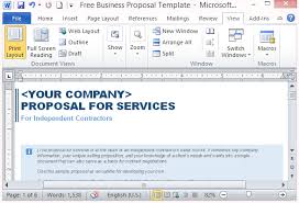 Free Services Proposal Template