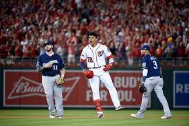 Our unique shopping experience makes it easy to find the right sorry, but we don't have any nl wild card tickets available. Nl Wild Card Game Juan Soto S Bases Loaded Single In Eighth Lifts Nationals Over Brewers Los Angeles Times