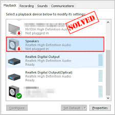 fixed realtek high definition audio
