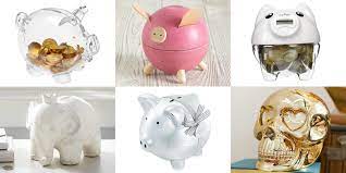 cute plastic and ceramic piggy banks
