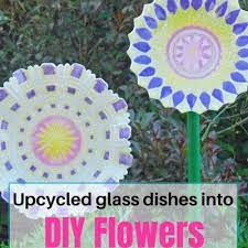 Easy Diy Painted Glass Dish Flowers For