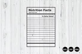 blank nutrition facts svg nutrition