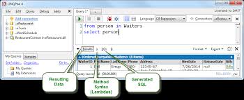 linq query and method syntax dmit