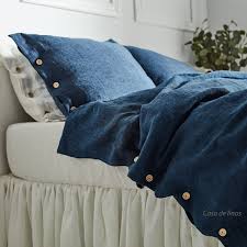 Stone Washed Duvet Cover In Blue