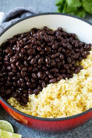 black beans and rice recipe dinner at