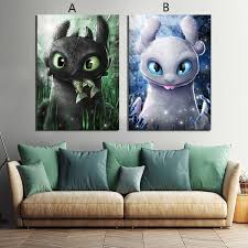 8 easy and awesome room decor ideas with paper butterfly | how to make paper butterfly. 1 Piece Cartoon Movie The Hidden World How To Train Dragon Poster Canvas Art Toothless Dragon Paintings For Home Decor Kids Room Decor Wish