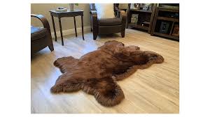 faux bear skin rug mancavia