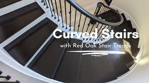 curved stairs with solid stair treads