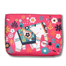 zipper pouch elephant print with