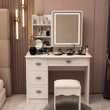mirror white makeup vanity sets