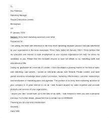 Sales And Marketing Cover Letter Examples Entry Level Position Cover