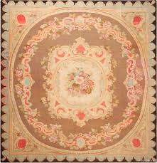 antique french aubusson square area rug