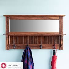 Wall Mirror Shelf Coat Rack With