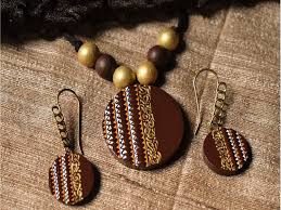 gold and chocolate theme terracotta jewellery