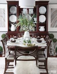 beautiful natural table setting for