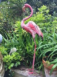 Pink Flamingo Garden Ornament Height