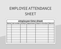 employee attendance sheet excel