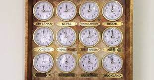 Time Zone Clocks Antique Wall Clock