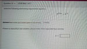 Elementary Exponential Equation Answer