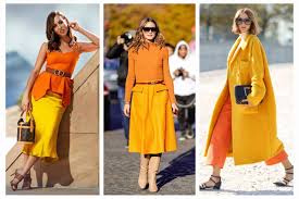 with orange clothing