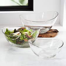 wave glass mixing bowls set of 3