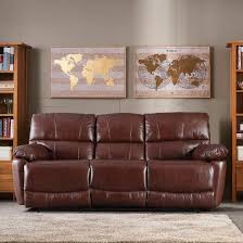 two seater recliner set in brown colour