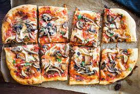 Mushroom Pizza Recipe Italian gambar png