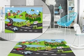road map funfair toy rug play