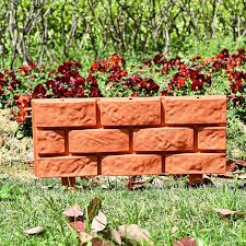 New 4pcs Garden Edging Brick Effect