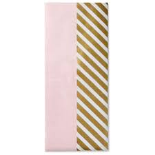 Light Pink And Gold Stripe 2 Pack Tissue Paper 4 Sheets Tissue Hallmark