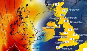 Bbc Weather Shock Chart Shows Uk Blood Red As Temperatures