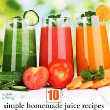 homemade juice recipes for beginners