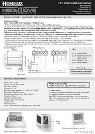 lcd thermostat instructions homelux