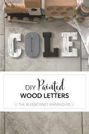 how to paint distressed wood letters