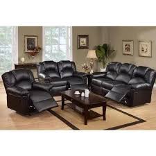 recliner black leather designer sofa