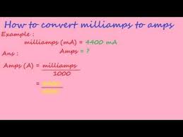 How To Convert Milliamps To Amps Electrical Formulas Youtube