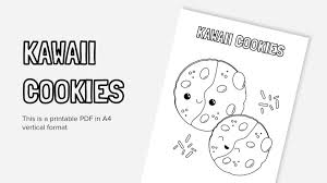 kawaii cookies printable coloring