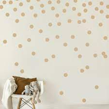 Light Brown Wall Decal Dots 200 Decals