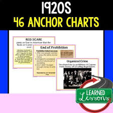 American History Anchor Charts 1920s Anchor Charts