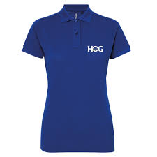 Hogmerch Apparel Ladies Hog Logo Blue Polo Shirt Ladies